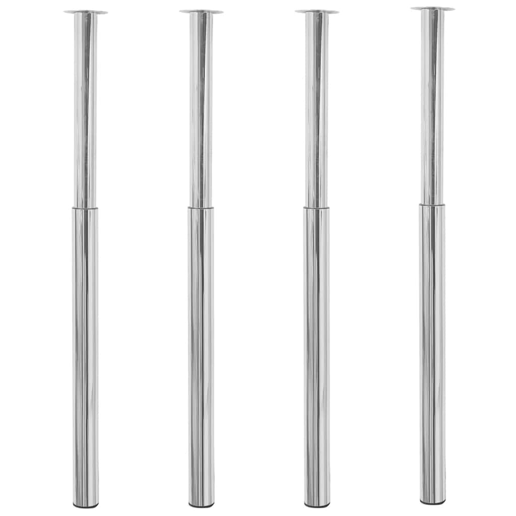 E-shop Multidom Teleskopické stolové nohy 4 ks chrómové 710 mm – 1100 mm