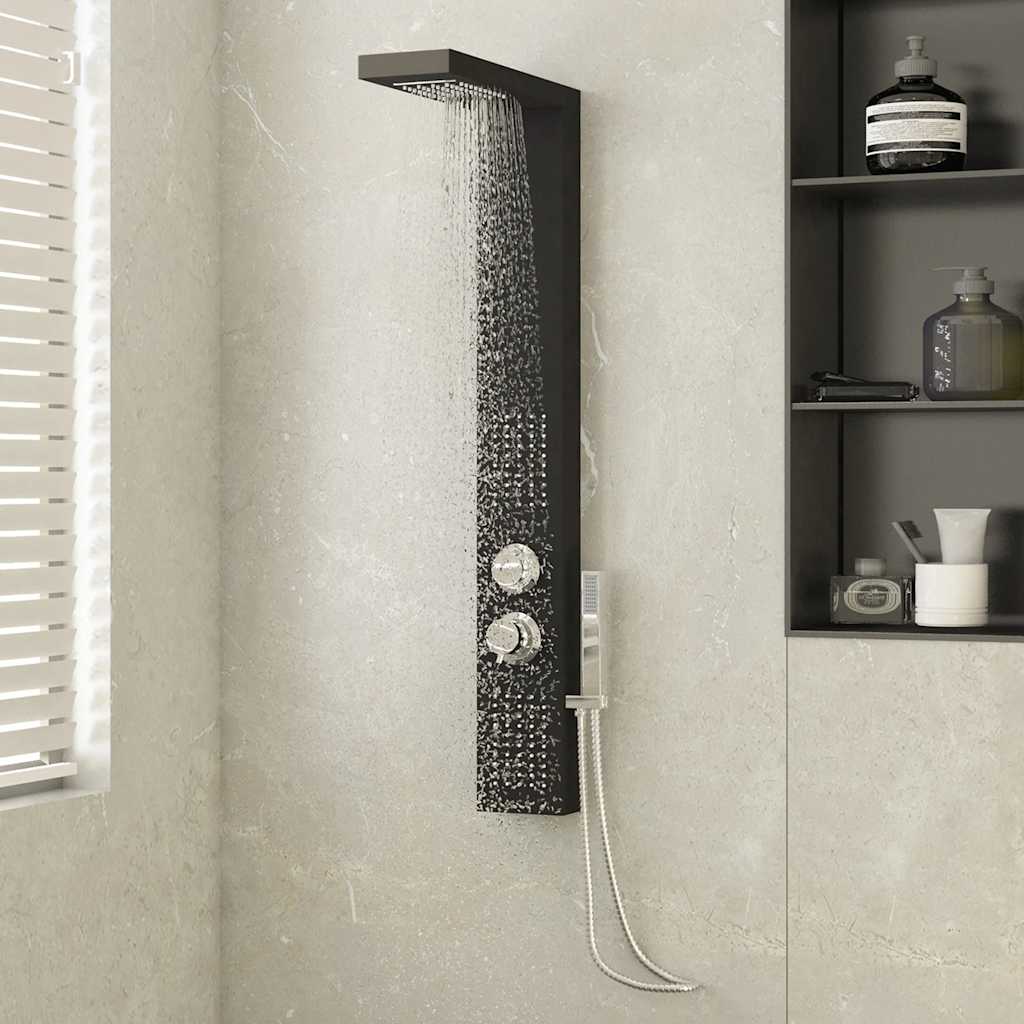 Multidom Sprchový panel hliníkový čierny