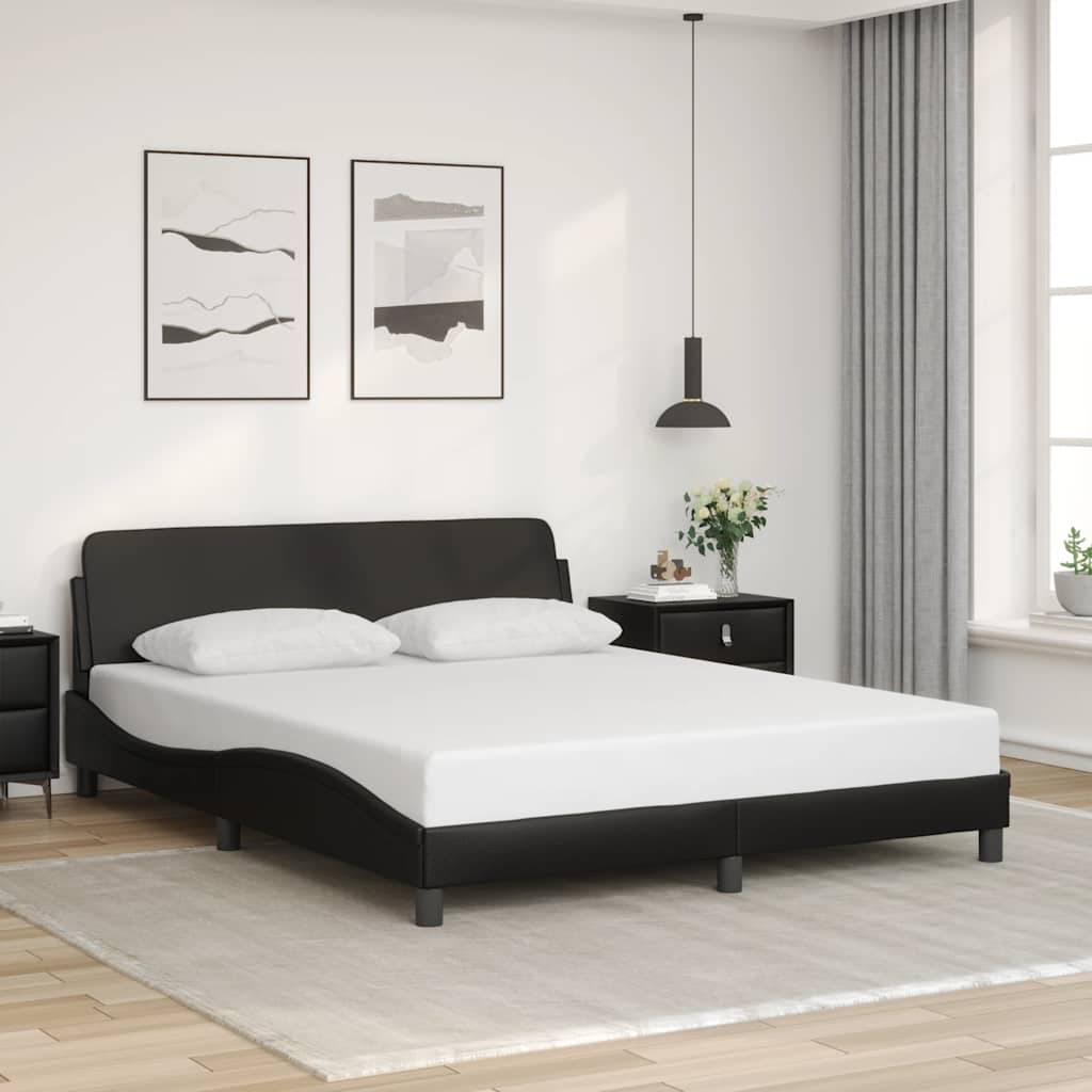 E-shop Multidom Rám postele Dover čierny 160x200 cm umelá koža