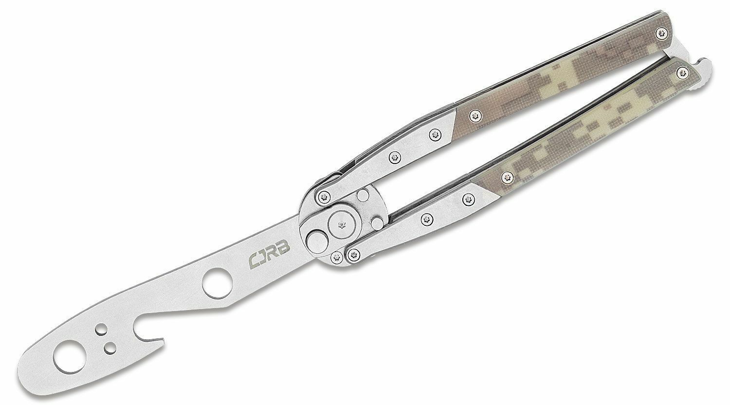 E-shop CJRB J1908-CG Kinetic-flip multifunkčný nôž 9,9 cm, Stonewash, kamufláž, oceľ + G10