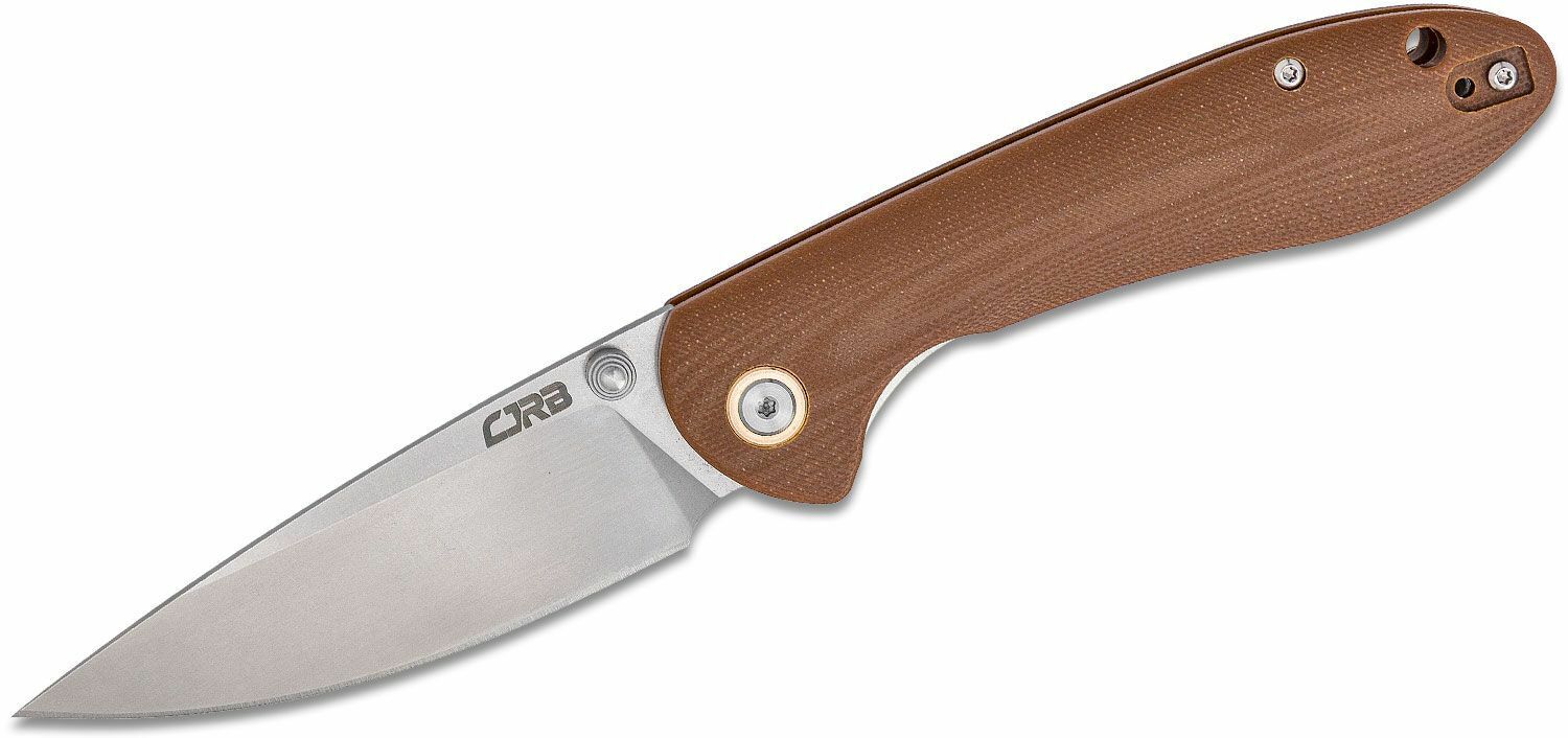E-shop CJRB J1912-BNC Feldspar vreckový nôž 9 cm, Stonewash, hnedá, G10 (CNC textúra)