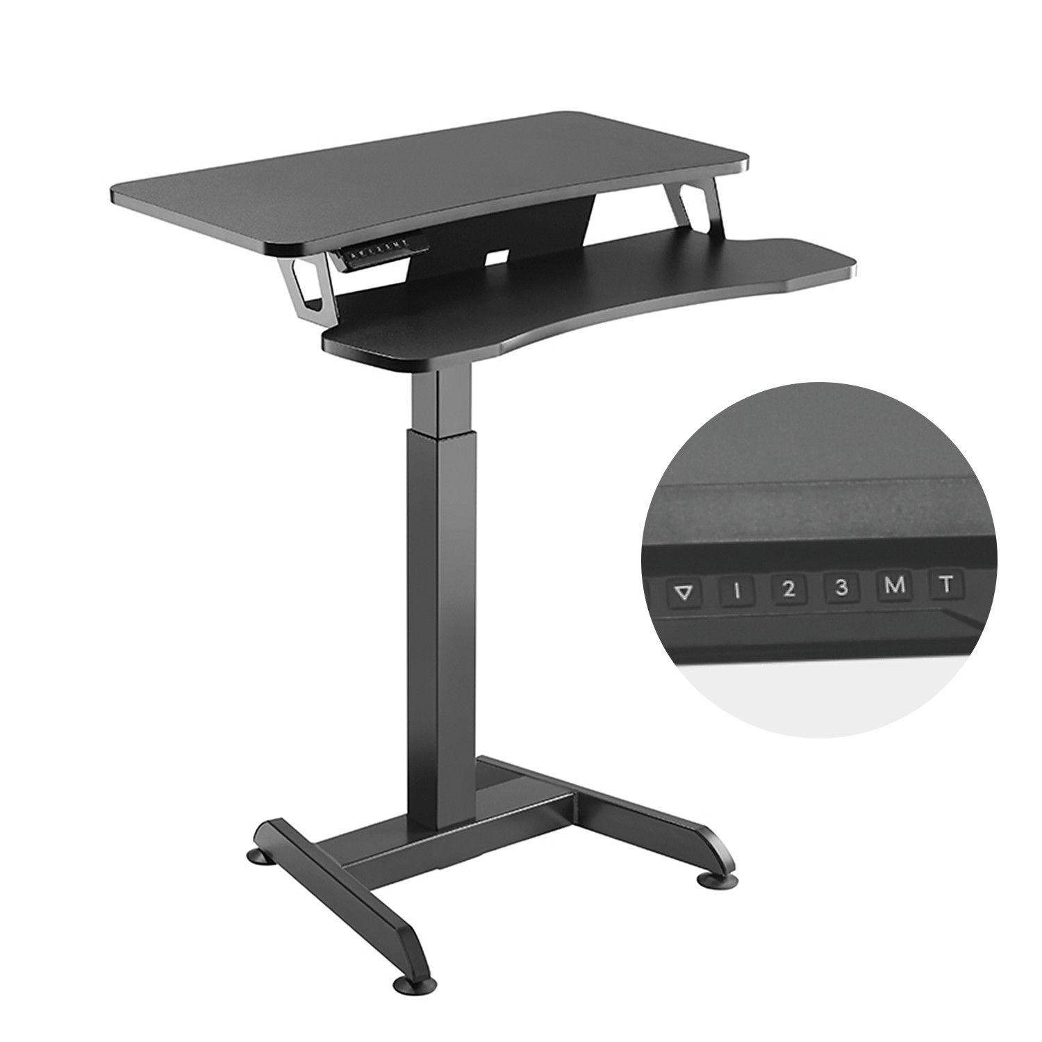 Elektrický stôl Maclean, výškovo nastaviteľný, stôl, pracovisko, na státie a sedenie, max. výška 122 cm, max. hmotnosť 37 kg, MC-835
