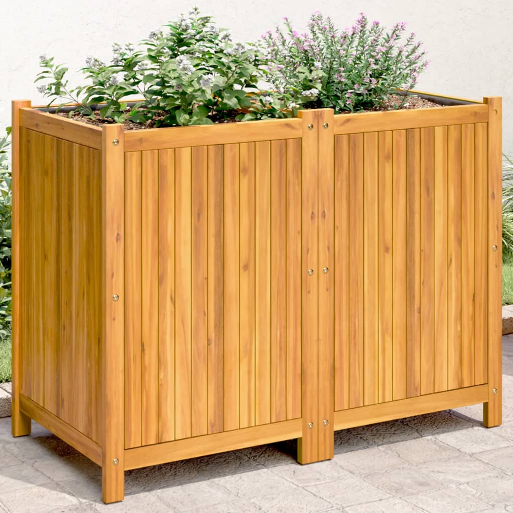 E-shop Multidom Záhradný kvetináč s vložkou 100x50x75 cm, akáciový masív