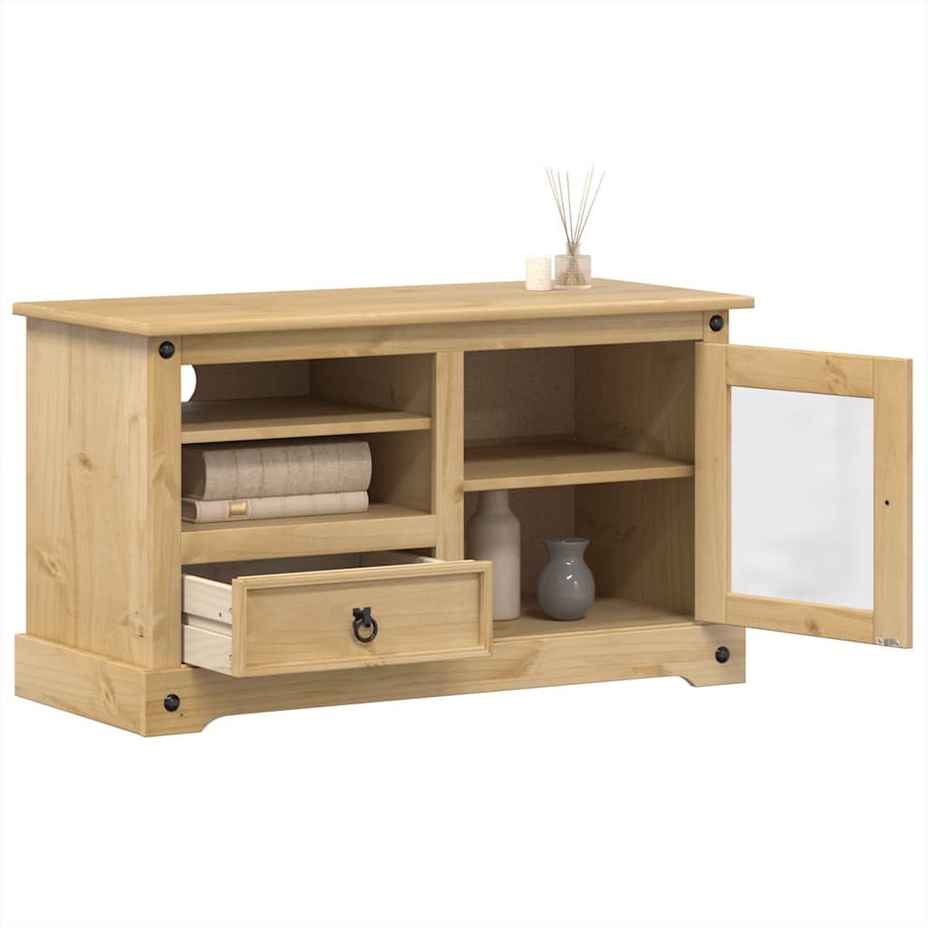 E-shop Multidom TV skrinka Corona 100x45x58 cm, borovicový masív