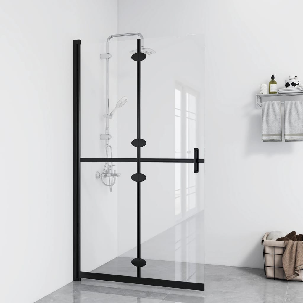 E-shop Multidom Skladacia sprchová zástena priehľadné ESG sklo 100x190 cm