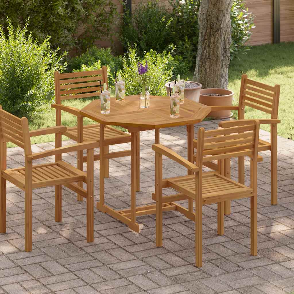 E-shop Multidom Stolová doska 90x90x2,5 cm osemuholník masívne teakové drevo