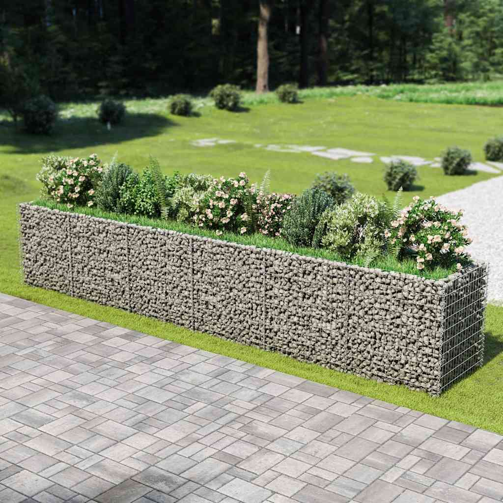 E-shop Multidom Gabiónový vyvýšený záhon, pozinkovaná oceľ 540x90x100 cm