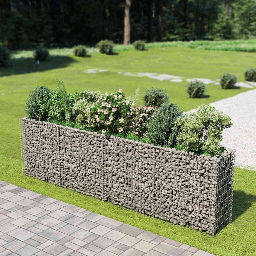E-shop Multidom Gabiónový vyvýšený záhon, pozinkovaná oceľ 360x50x100 cm