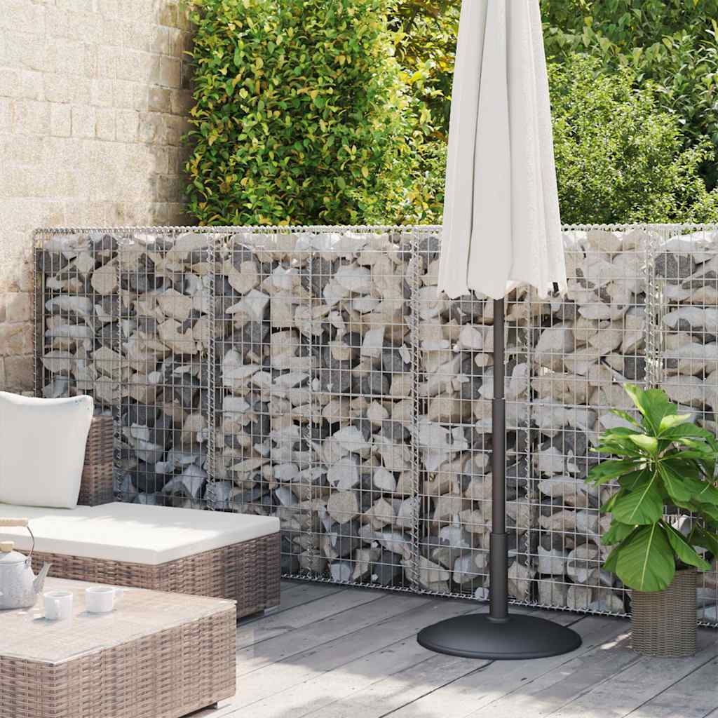 E-shop Multidom Gabiónová stena s krytmi, pozinkovaná oceľ 600x50x150 cm