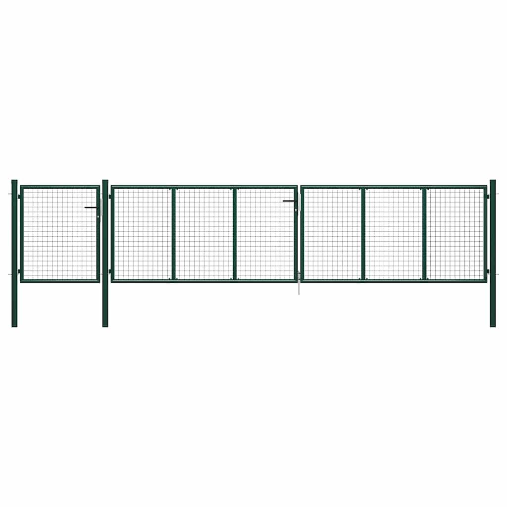 E-shop Multidom Záhradná brána oceľová 500x75 cm zelená