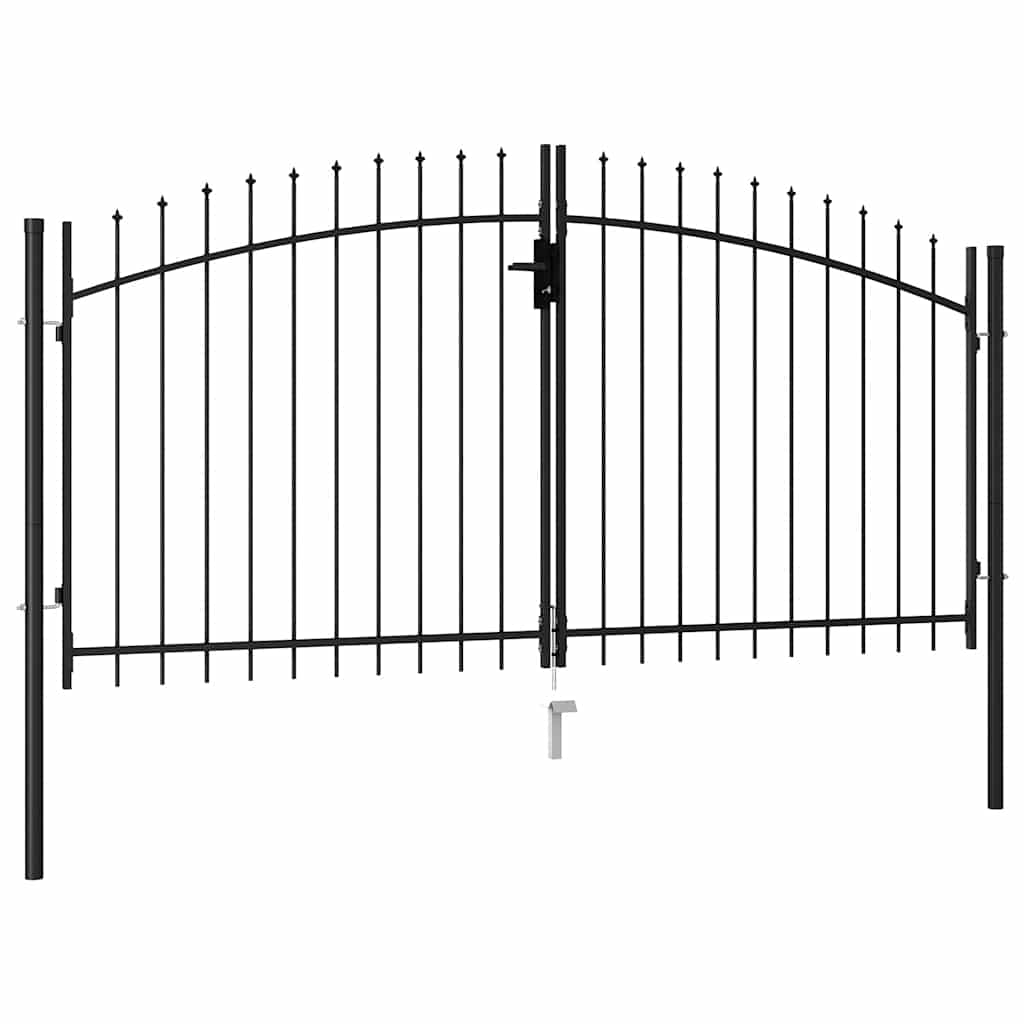 E-shop Multidom Plotová brána Woerden s dvojitými dverami a hrotovým vrchom 299,5x199,5 cm