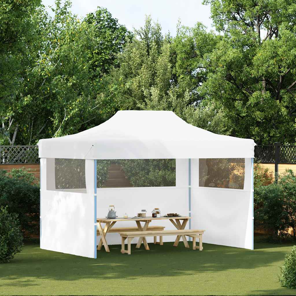 E-shop Multidom Profesionálny skladací párty stan s 3 stenami biely 280x410x315 cm oceľový