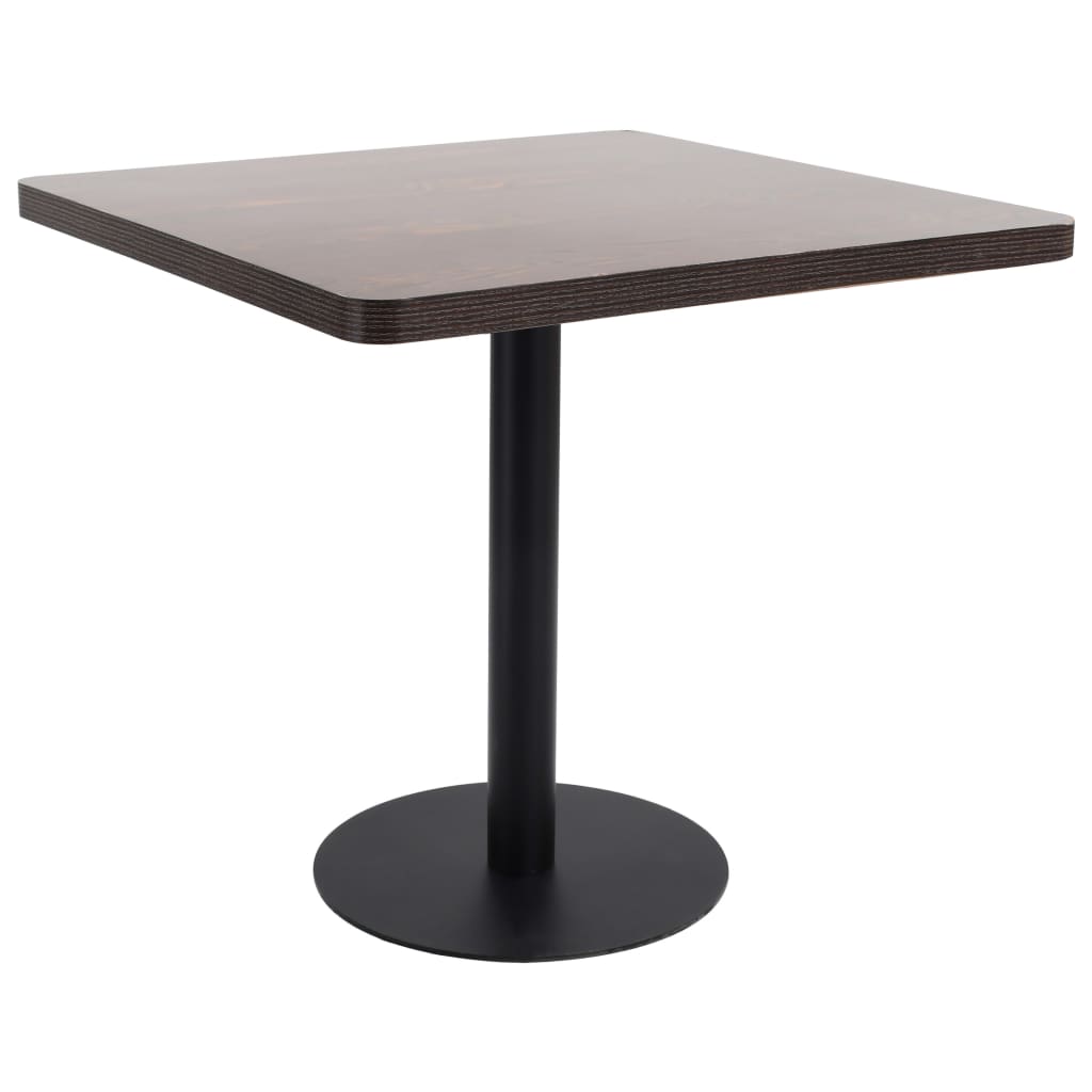 E-shop Multidom Bistro stolík tmavohnedý 80x80 cm MDF