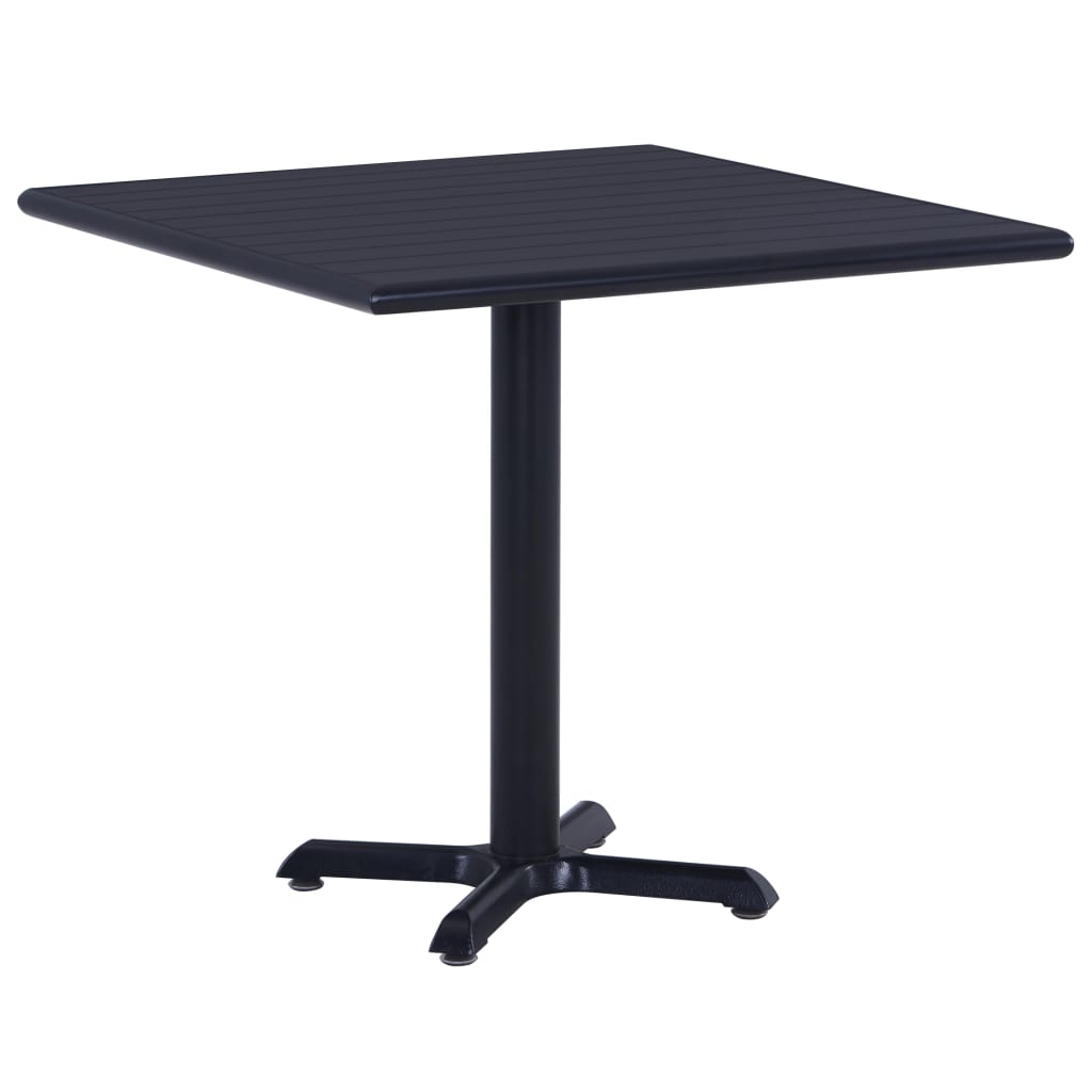 E-shop Multidom Záhradný stôl čierny 80x80x75 cm