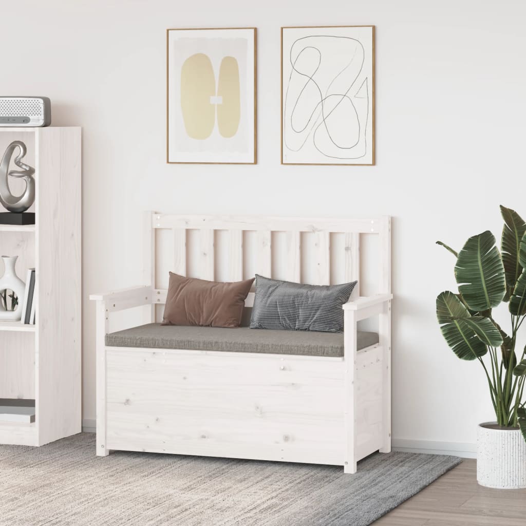 E-shop Multidom Lavička biela 112,5x51,5x96,5 cm masívne mangovníkové drevo