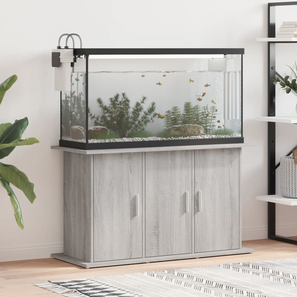 E-shop Multidom Stojan na akvárium sivý sonoma 101x41x58 cm kompozitné drevo