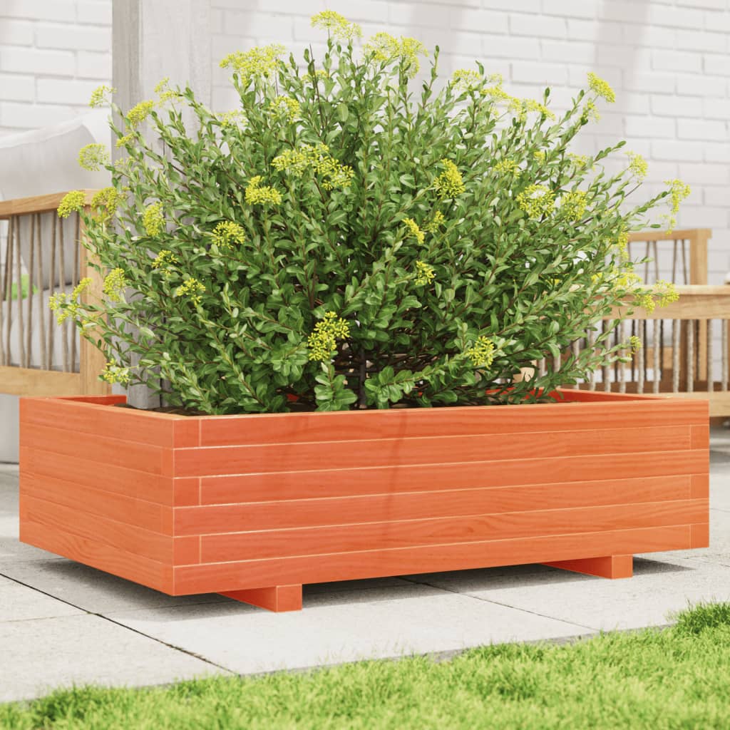 E-shop Multidom Záhradný kvetináč voskovohnedý 90x60x26,5 cm masívna borovica