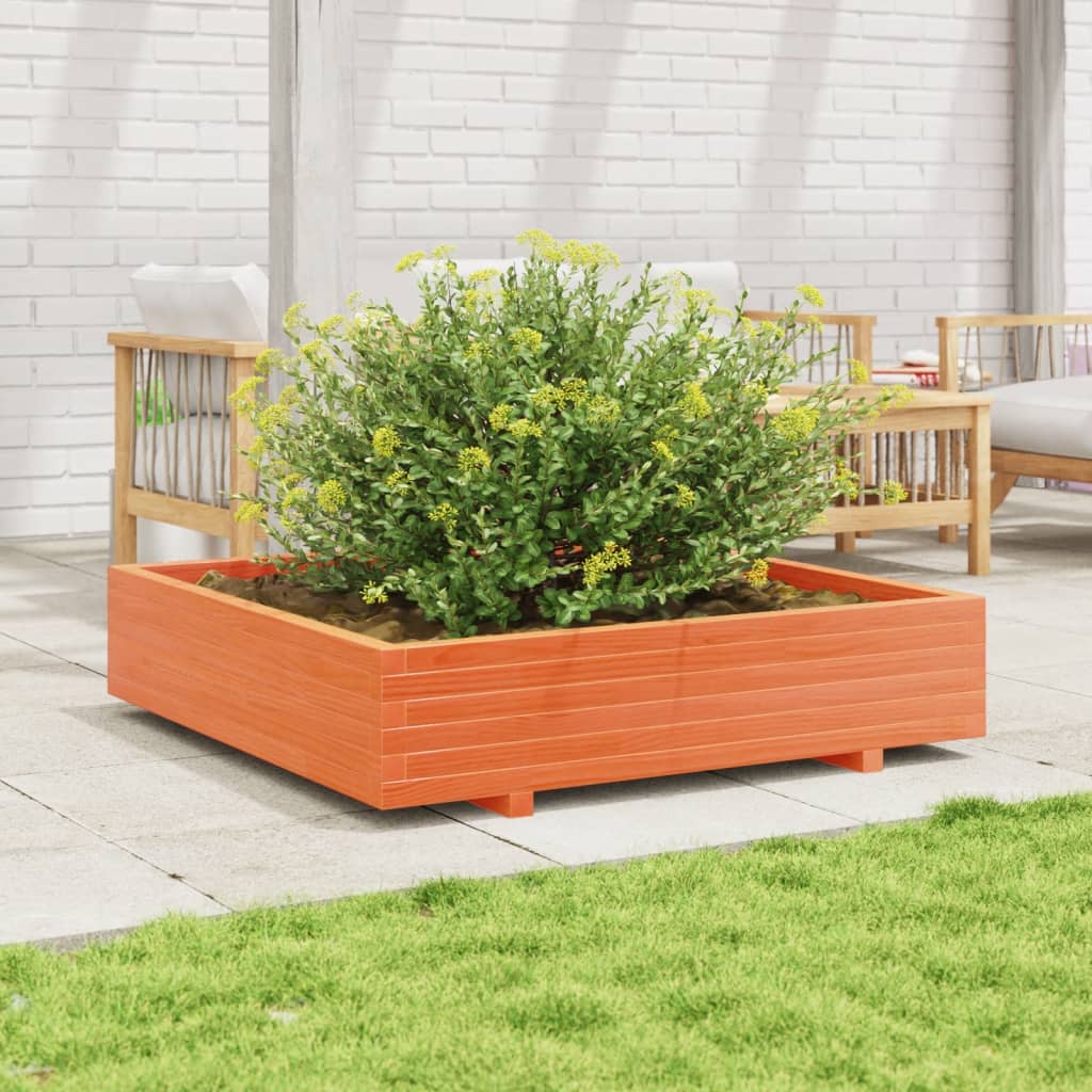 E-shop Multidom Záhradný kvetináč voskovohnedý 110x110x26,5 cm masívna borovica