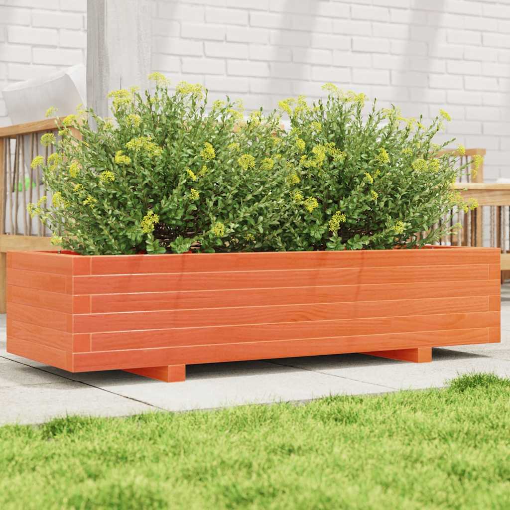 E-shop Multidom Záhradný kvetináč voskovohnedý 110x40x26,5 cm masívna borovica