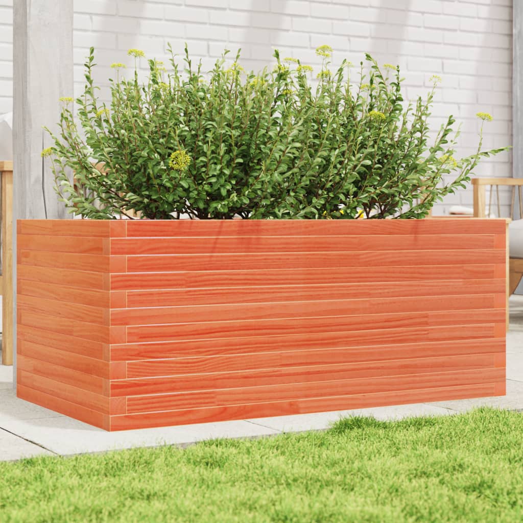 E-shop Multidom Záhradný kvetináč voskovohnedý 110x60x45,5 cm masívna borovica