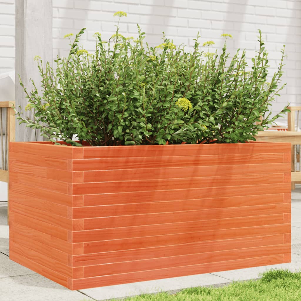 E-shop Multidom Záhradný kvetináč voskovohnedý 90x60x45,5 cm masívna borovica