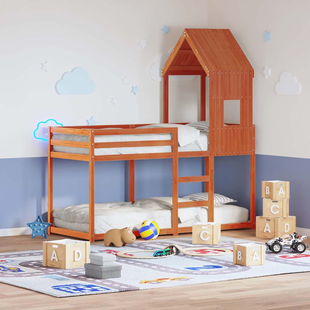 E-shop Multidom Strecha na detskú posteľ voskovohnedá 60x99x139,5 cm borovica