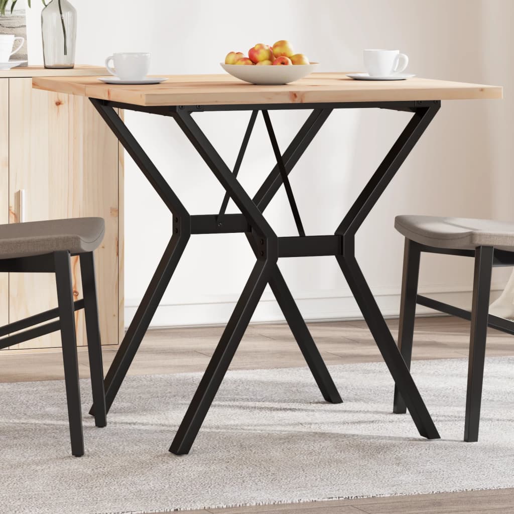 E-shop Multidom Jedálenský stolík v tvare Y 80x80x75,5 cm borovica a oceľ