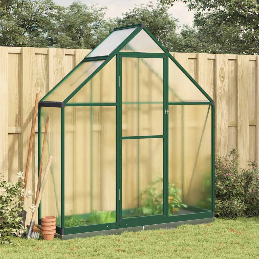 Multidom Skleník so základovým rámom zelený 169x58x202 cm hliník