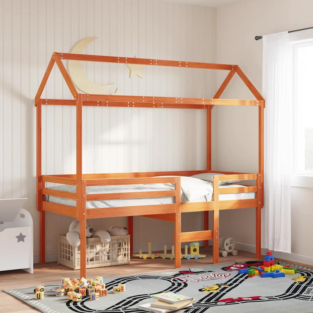 E-shop Multidom Strecha na detskú posteľ voskovohnedá 207x95,5x159 cm borovica