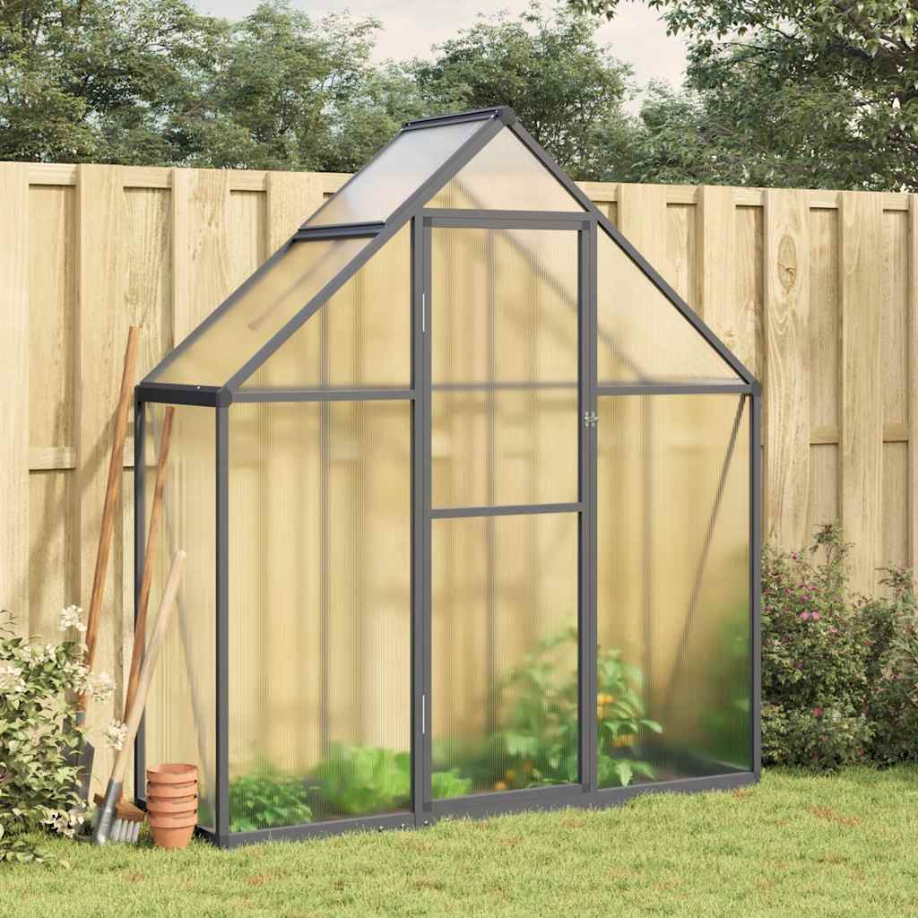 Multidom Skleník s základovým rámom antracitový 169x58x195 cm hliník