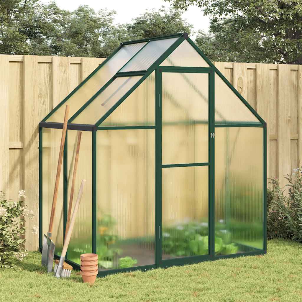 Multidom Skleník so základovým rámom zelený 169x114x195 cm hliník