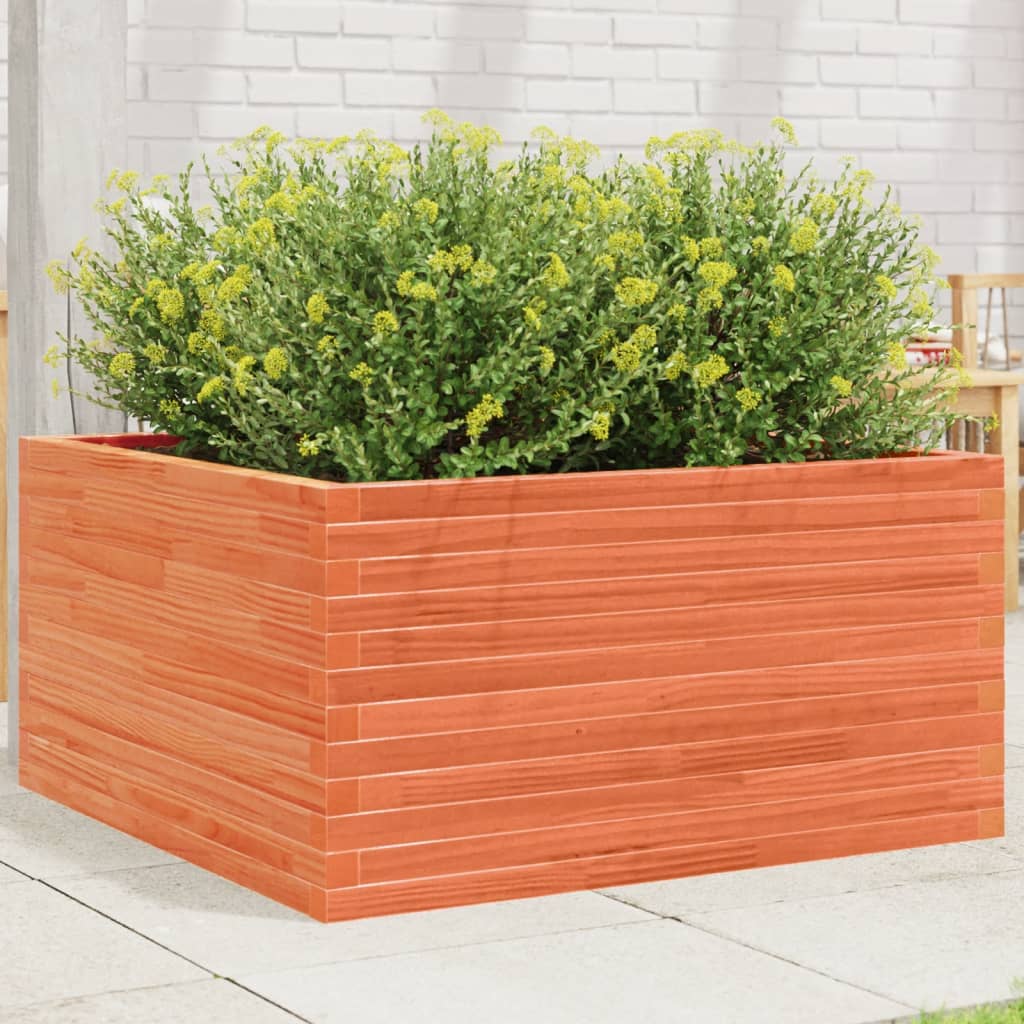 E-shop Multidom Záhradný kvetináč voskovohnedý 90x90x46 cm masívna borovica