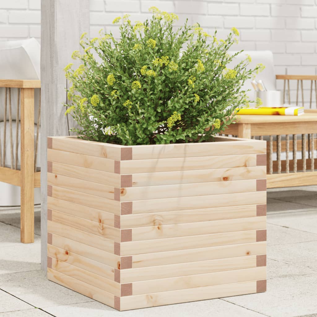 E-shop Multidom Záhradný kvetináč 50x50x46 cm masívna borovica