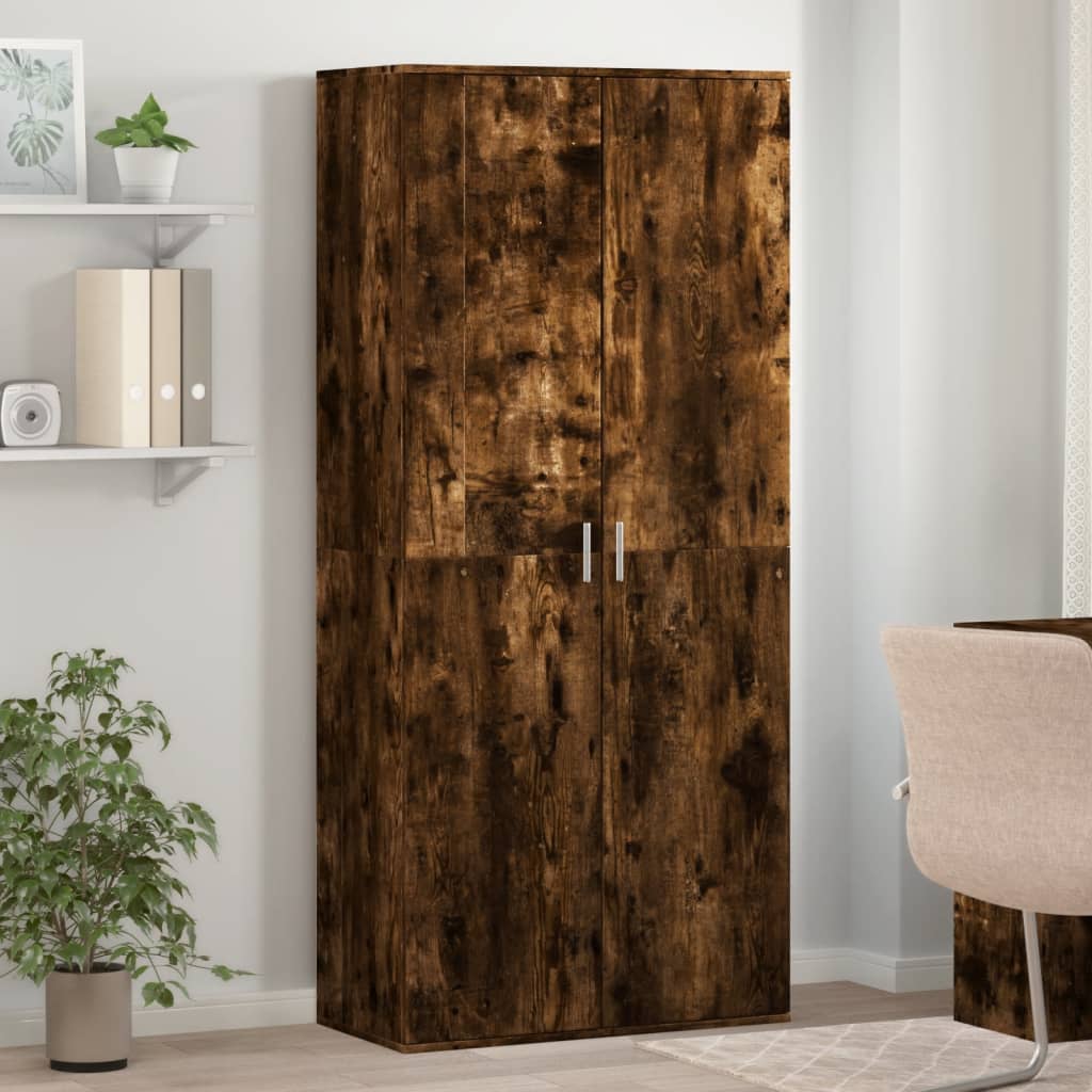 E-shop Multidom Botník dymový dub 80x39x178 cm kompozitné drevo