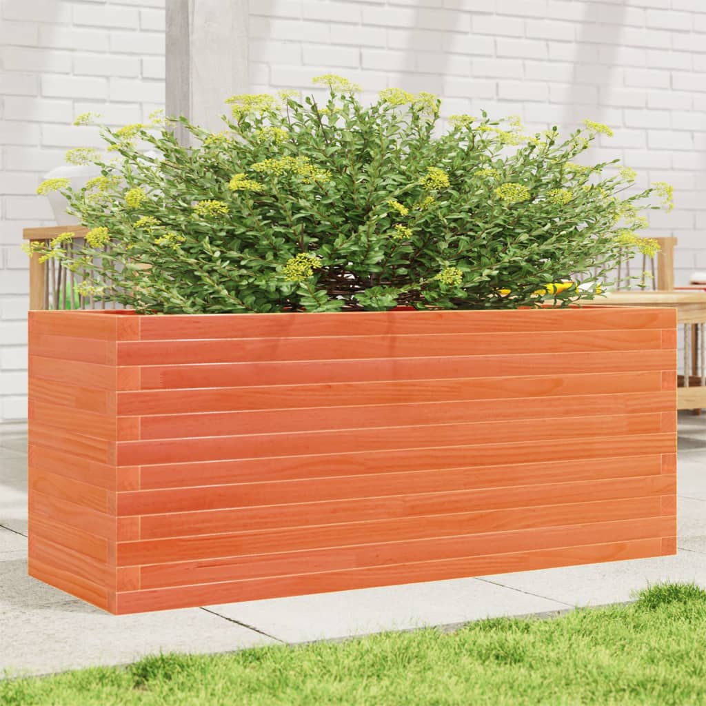 E-shop Multidom Záhradný kvetináč voskovohnedý 110x40x46 cm masívna borovica