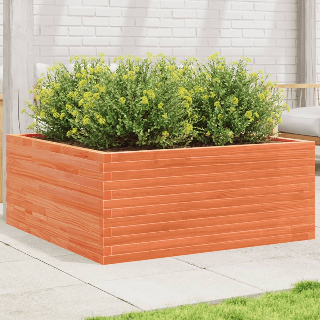 E-shop Multidom Záhradný kvetináč voskovohnedý 110x110x46 cm masívna borovica