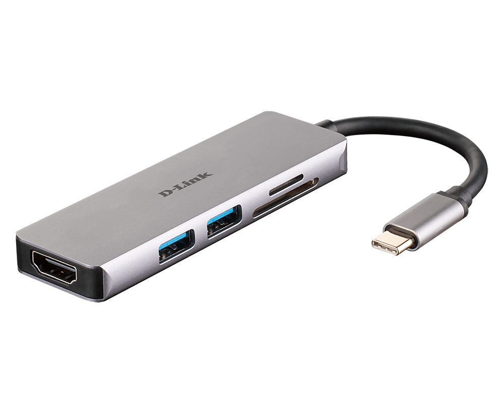 D-Link 5-in-1 USB-C Hub with HDMI a SD/microSD Card Reader
