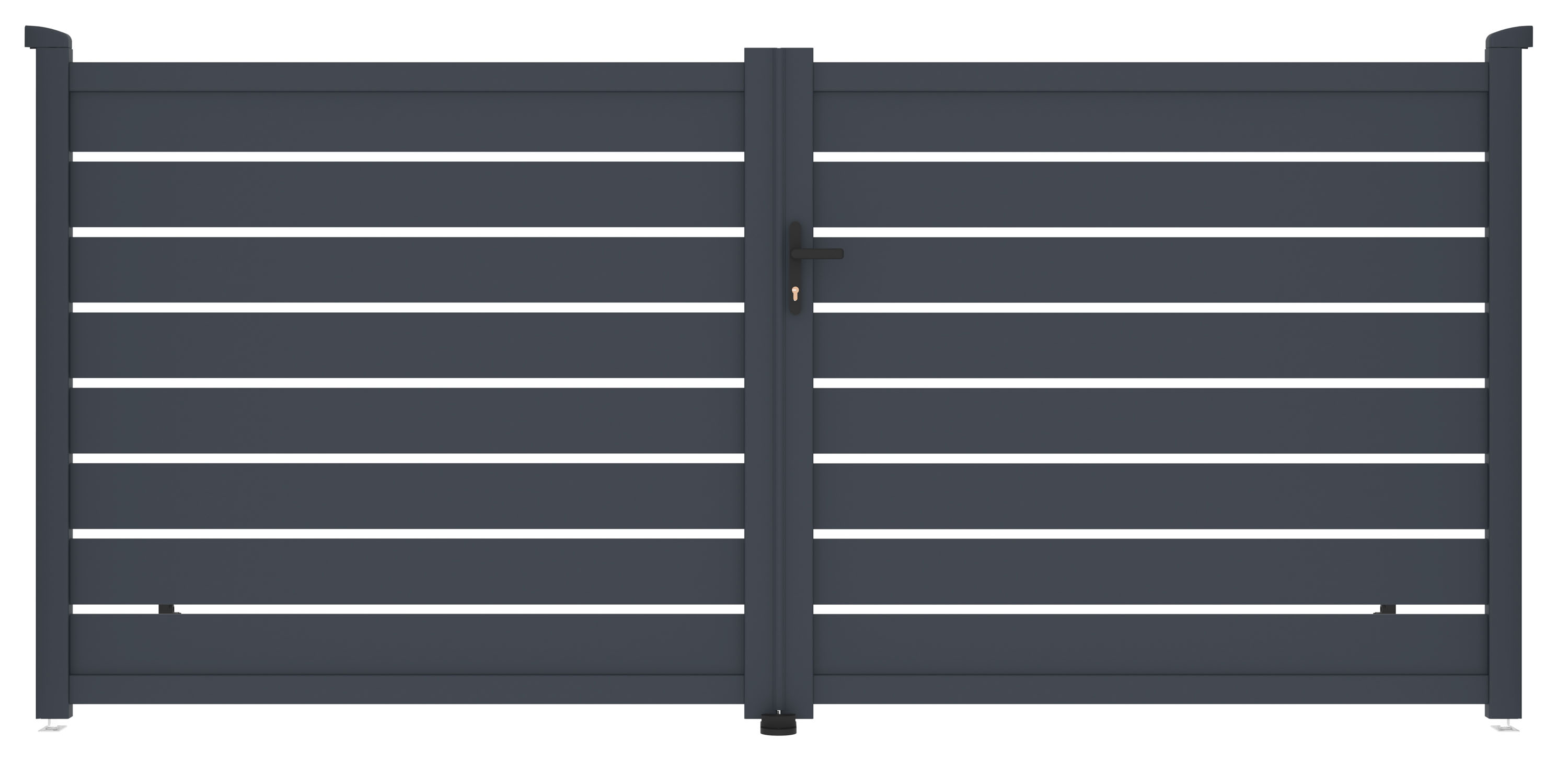 E-shop Brána G21 Reno 350x158 cm dvojkrídlová, antracitová G21-BAREN-158