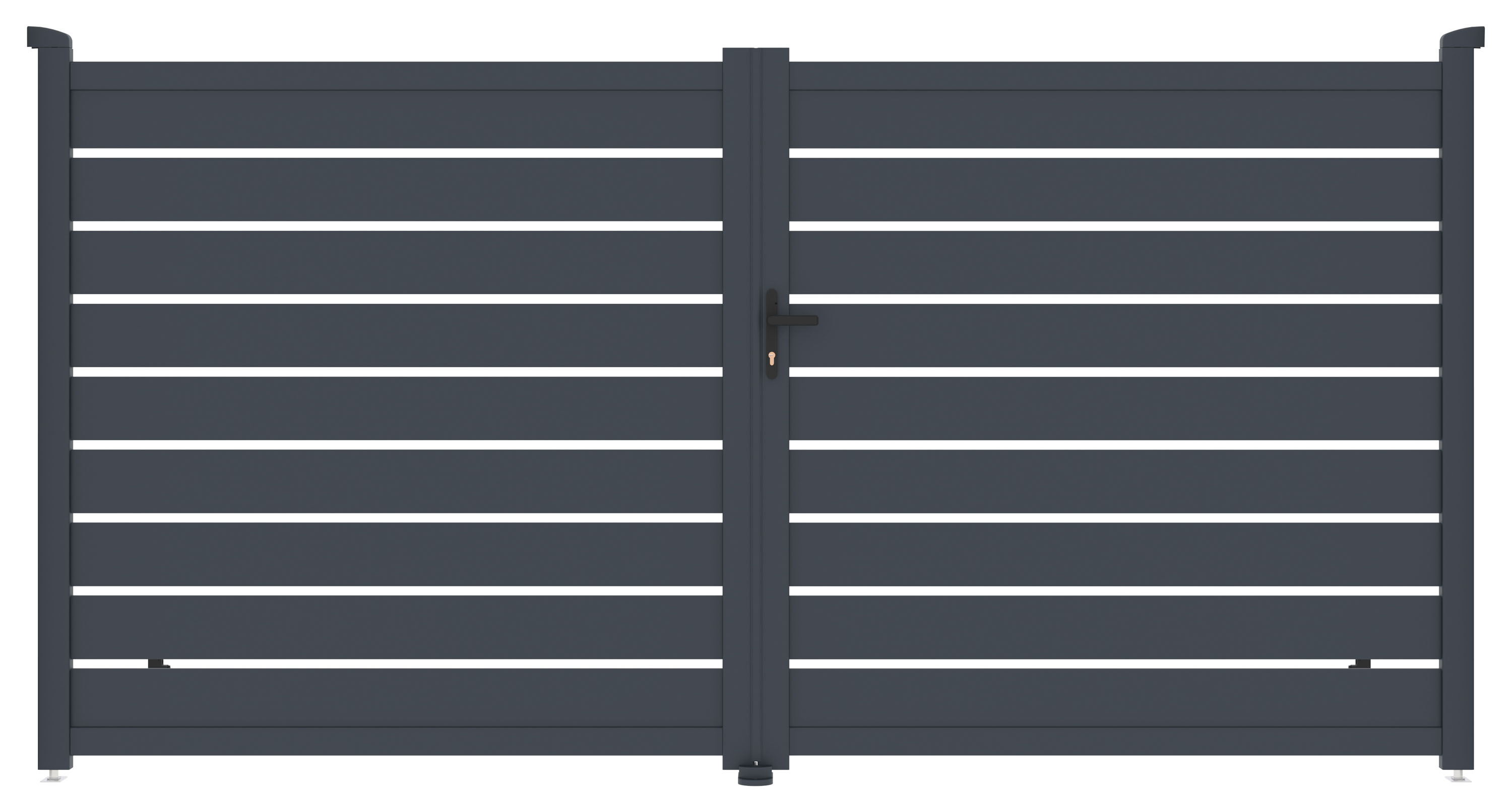 E-shop Brána G21 Reno 350x176 cm dvojkrídlová, antracitová G21-BAREN-176