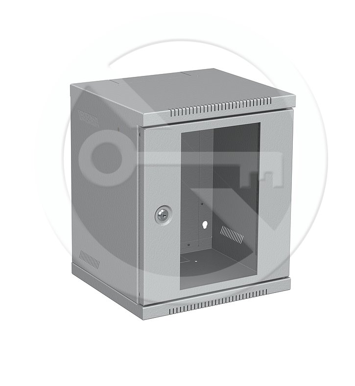 E-shop Nástenný rozvádzač Solarix 10" 6U RAL 7035 sklenené dvere LC-10-6-11-G 86110201