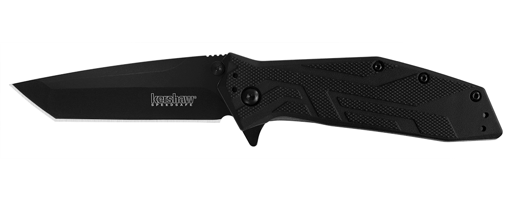 Kershaw 1990X BRAWLER vreckový nôž s asistenciou 7,6 cm, celočierny, GFN