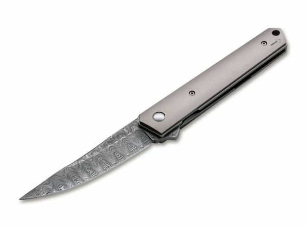 E-shop Böker Plus 01BO297DAM Kwaiken Flipper Damast vreckový nôž 9 cm, damašek, titán