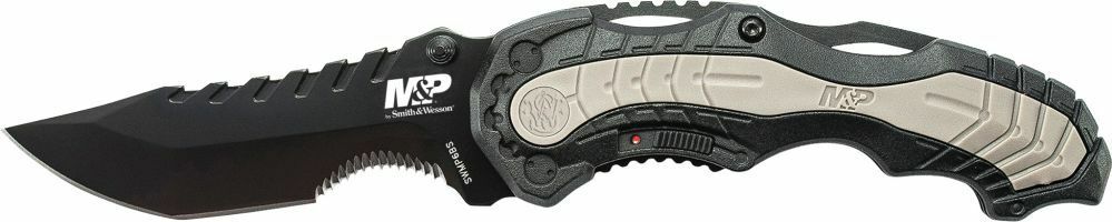 Smith and Wesson SWMP6BS M&P M.A.G.I.C. vreckový nôž s asistenciou 8,6 cm, čierna, šedá, hliník, gum