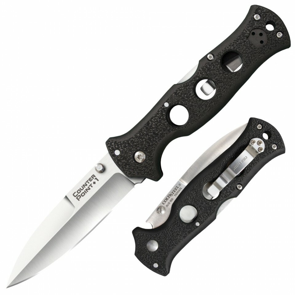 E-shop Cold Steel 10AB Counter Point 1 vreckový nôž 10,1 cm, čierna, Griv-Ex, hliník