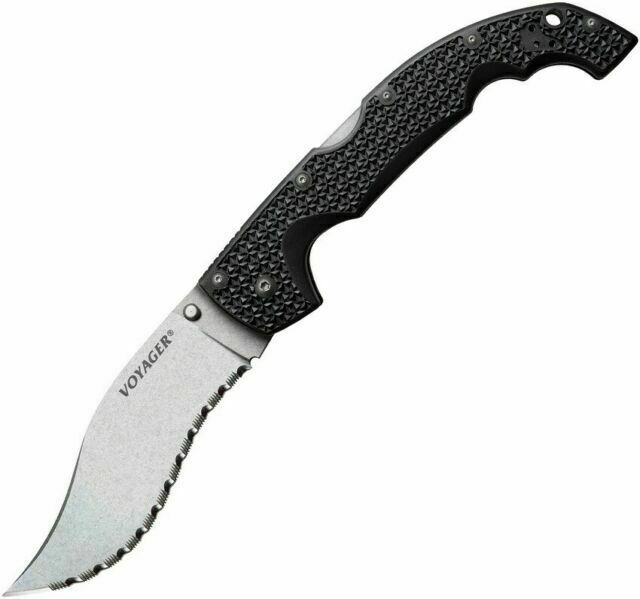 E-shop Cold Steel 29AXVS Extra Large Voyager Vaquero Serrated bojový nôž 14 cm, čierna, Griv-Ex, hliník