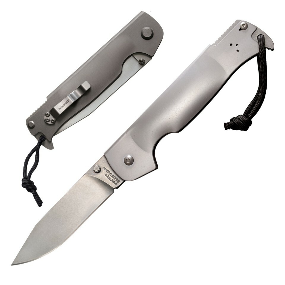 E-shop Cold Steel 95FB Pocket Bushman vreckový nôž na prežitie 11,4 cm, nehrdzavejúca oceľ