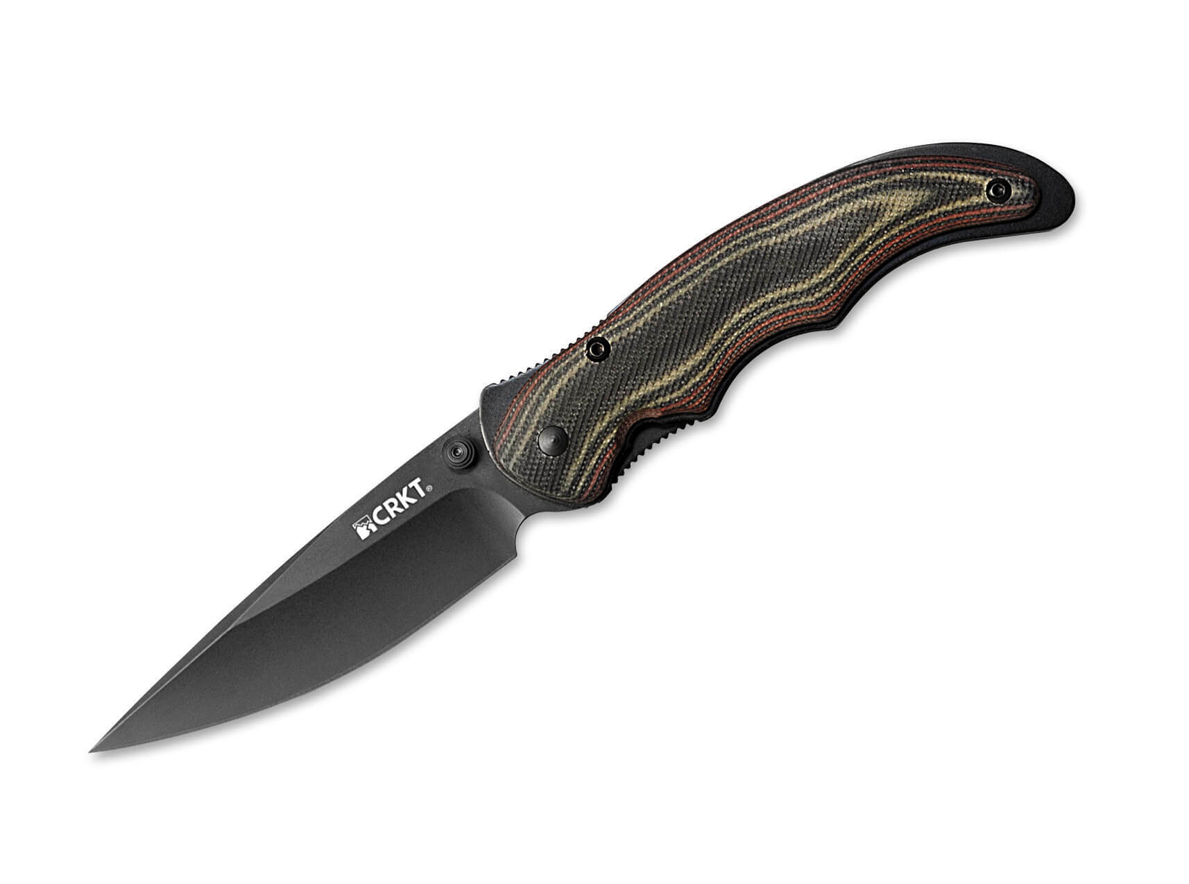 E-shop CRKT CR-1105K ENDORSER vreckový nôž 8,1 cm, čierno-hnedá, G10