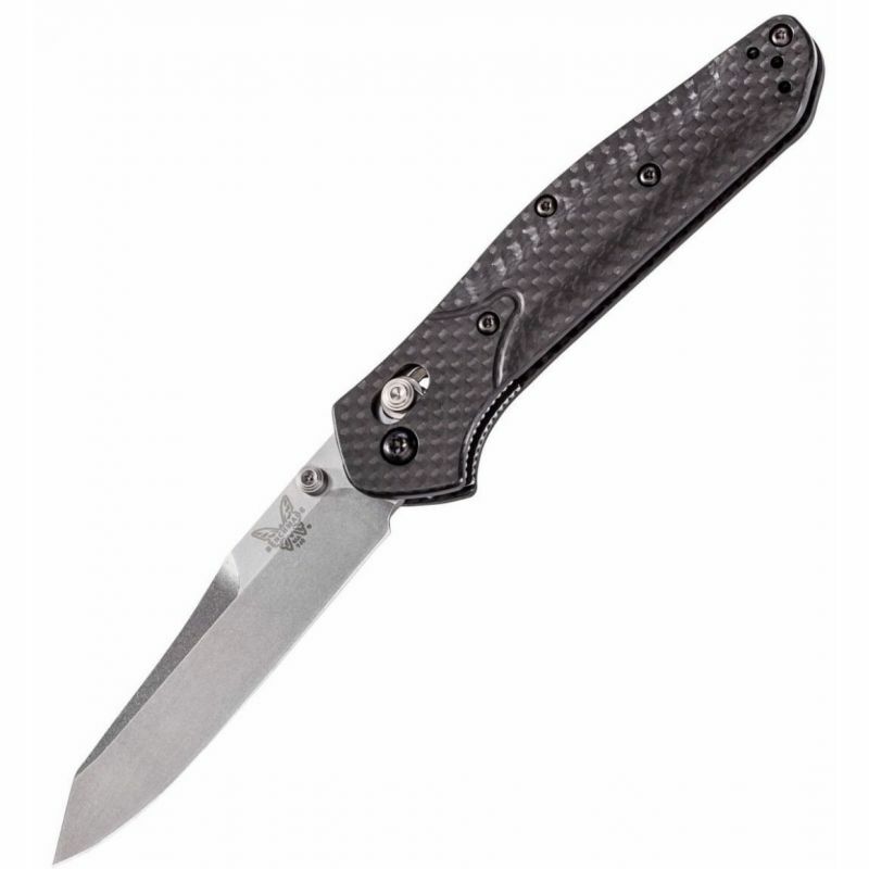 E-shop Benchmade 940-1 OSBORNE Reverse Tanto vreckový nôž 8,6 cm, šedá, uhlíkové vlákna