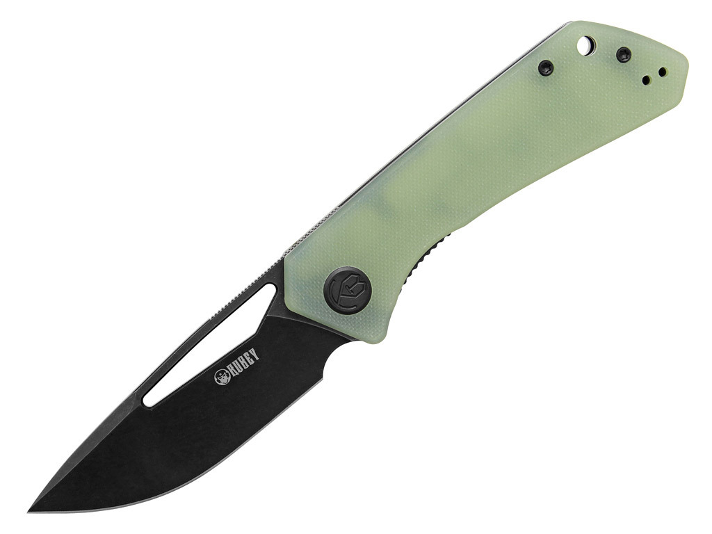 E-shop Kubey KU331E Thalia Black Jade vreckový nôž 8,3 cm, bledozelená, G10, spona