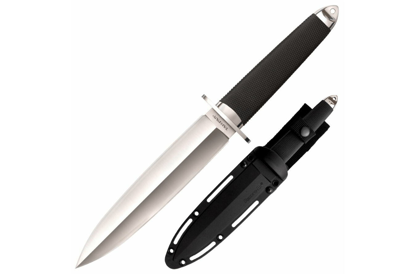 E-shop Cold Steel 35AA San Mai Tai Pan taktická dýka 19 cm, čierna, Long Kray-Ex, puzdro